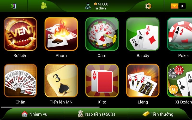 Những tính năng mới của sảnh game bài Sky88